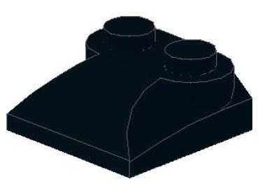 Lego Slope Stone, curved 2 x 2 x 2/3 (47457) black