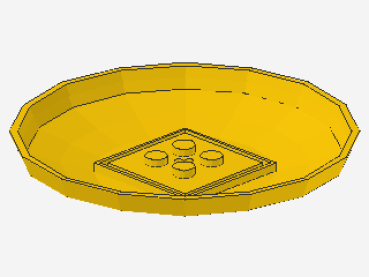 Lego X-Pod, Bottom Cap (47676) yellow