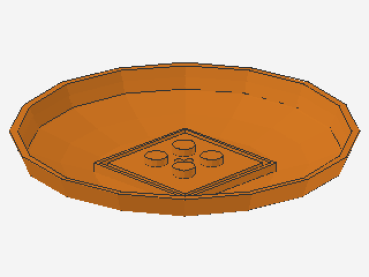 Lego X-Pod, Bottom Cap (47676) orange