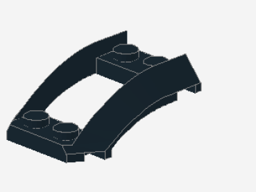 Lego Wedge 4 x 3 (47755) open, black