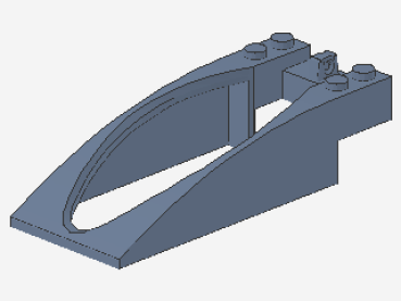 Lego Windscreen 10 x 4 x 2 (47483) cuerved, sand blue