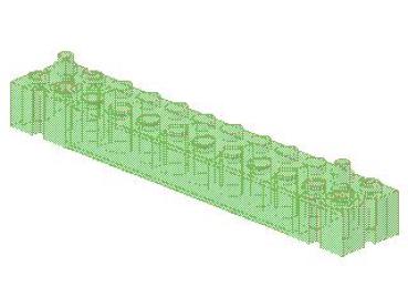 Lego Stein, modifiziert 2 x 12 (47855) transparent hell leuchtend grün