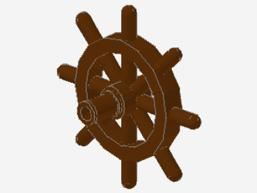 Lego Boat, Steering Wheel (4790) reddish brown