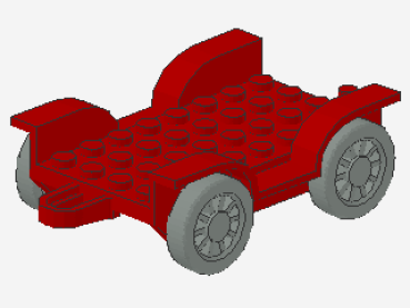 Fabuland Car Chassis 6 x 8 (47796c01) red