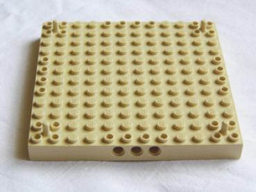 Lego Brick, modified 12 x 12 x 1 (47976c01) tan