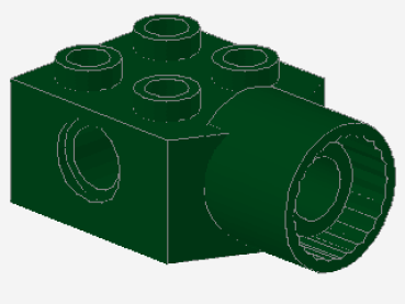 Lego Technic Brick 2 x 2 (48169) dark green