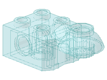 Lego Technic Stein 2 x 2 (48170) transparent hell blau