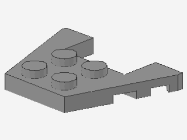 Lego Keilplatte 3 x 4 (48183) hell bläulich grau