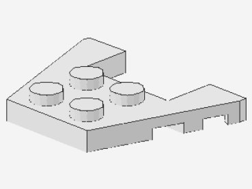 Lego Keilplatte 3 x 4 (48183) weiß