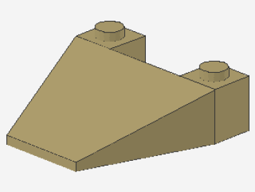 Lego Wedge 4 x 4 (4858) tan