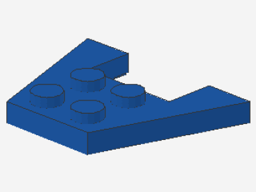 Lego Keilplatte 3 x 4 (4859) blau