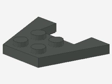 Lego Keilplatte 3 x 4 (4859) dunkel grau