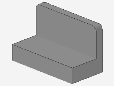 Lego Paneel 1 x 2 x 1 (4865b) gerundete Ecken, hell bläulich grau