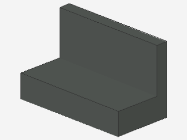 Lego Panel 1 x 2 x 1 (4865) straight Corners, dark gray