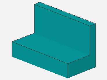 Lego Paneel 1 x 2 x 1 (4865) gerade Ecken, dunkel türkis