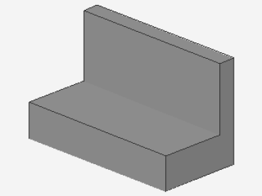 Lego Panel 1 x 2 x 1 (4865) straight Corners, light bluish gray