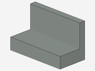 Lego Panel 1 x 2 x 1 (4865) straight Corners, light gray