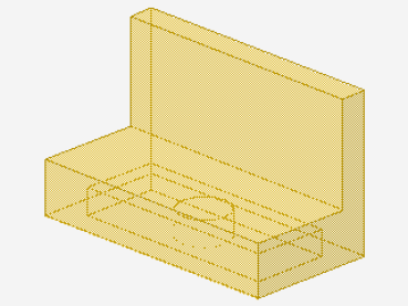 Lego Panel 1 x 2 x 1 (4865) straight Corners, transparent yellow