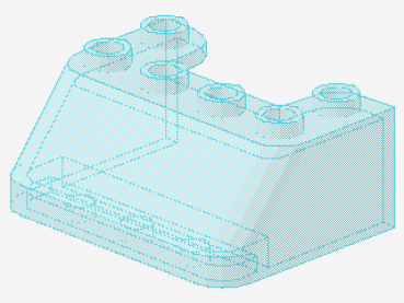 Lego Windscreen 3 x 4 x 1 1/3 (4866) transparent light blue