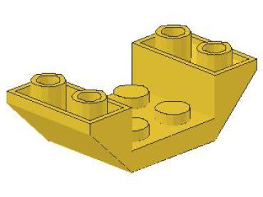Lego Schrägstein, invers 45° 4 x 2 x 1 (4871) gelb
