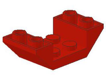 Lego Schrägstein, invers 45° 4 x 2 x 1 (4871) rot