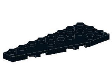 Lego Wedge Plate 8 x 3 (30505) black