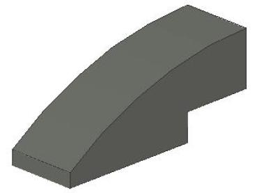 Lego Slope Stone, curved 3 x 1 x 1 (50950) dark bluish gray