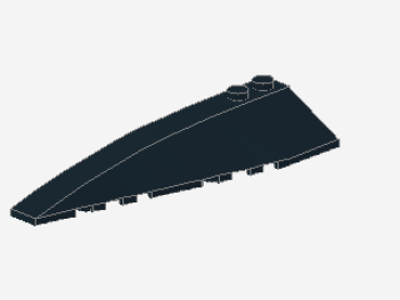 Lego Weddge, left 10 x 3 (50955) black