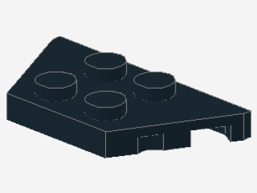 Lego Keilplatte 2 x 4 (51739) schwarz