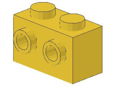 Lego Stein, modifiziert 1 x 2 x 1 (52107) gelb