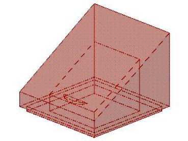 Lego Slope Stone 30° 1 x 1 x 2/3 (54200) transparent red