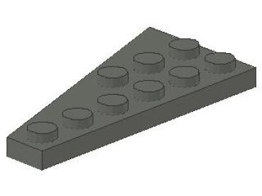 Lego Wedge Plate 6 x 3 (54383) dark bluish gray