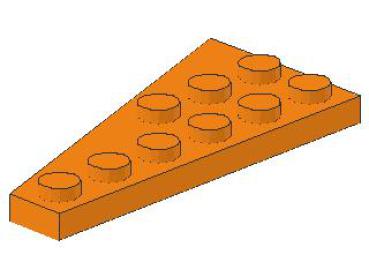 Lego Wedge Plate 6 x 3 (54383) orange