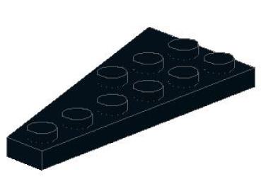 Lego Wedge Plate 6 x 3 (54383) black
