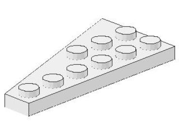 Lego Wedge Plate 6 x 3 (54383) white