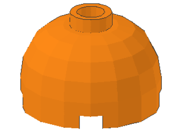 Lego Brick, round 2 x 2 x 1 (553b) orange