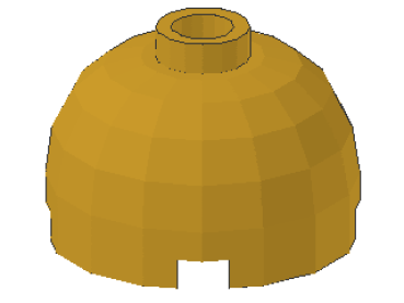 Lego Brick, round 2 x 2 x 1 (553b) pearl gold