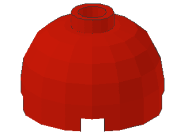 Lego Brick, round 2 x 2 x 1 (553b) red