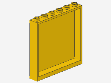 Lego Paneel 1 x 6 x  5 (59349) gelb