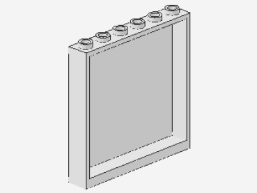 Lego Panel 1 x 6 x 5 (59349) white