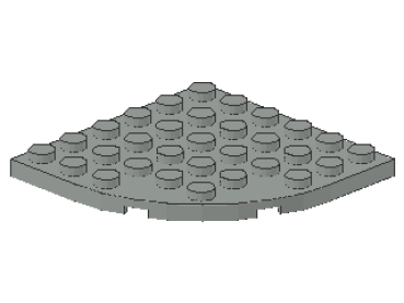 Lego Platte 6 x 6, rund (6003) Rundecke, hell grau