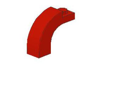 Lego Brick, Arch 1 x 3 x 2 (6005) red