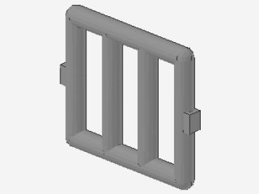 Lego Stange 1 x 4 x 3 (6016) Fenstergitter, hell bläulich grau