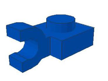 Lego Platte, modifiziert 1 x 1 (6019) blau