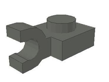 Lego Platte, modifiziert 1 x 1 (6019) dunkel bläulich grau