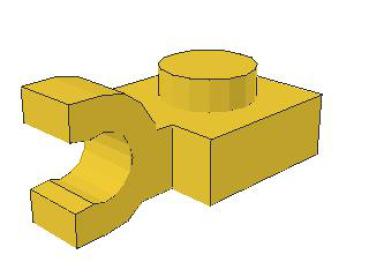 Lego Platte, modifiziert 1 x 1 (6019) gelb