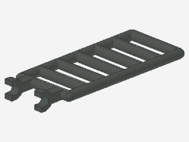 Lego Bar 7 x 3 (6020) with 2 Clips, dark gray