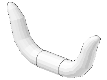 Lego Minifigure Cattle Horns, weiss