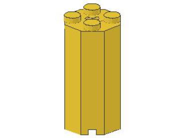 Lego Brick, modified 2 x 2 x 3 1/3 (6037) yellow