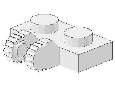 Lego Scharnier Platte 1 x 2 (60471) weiß